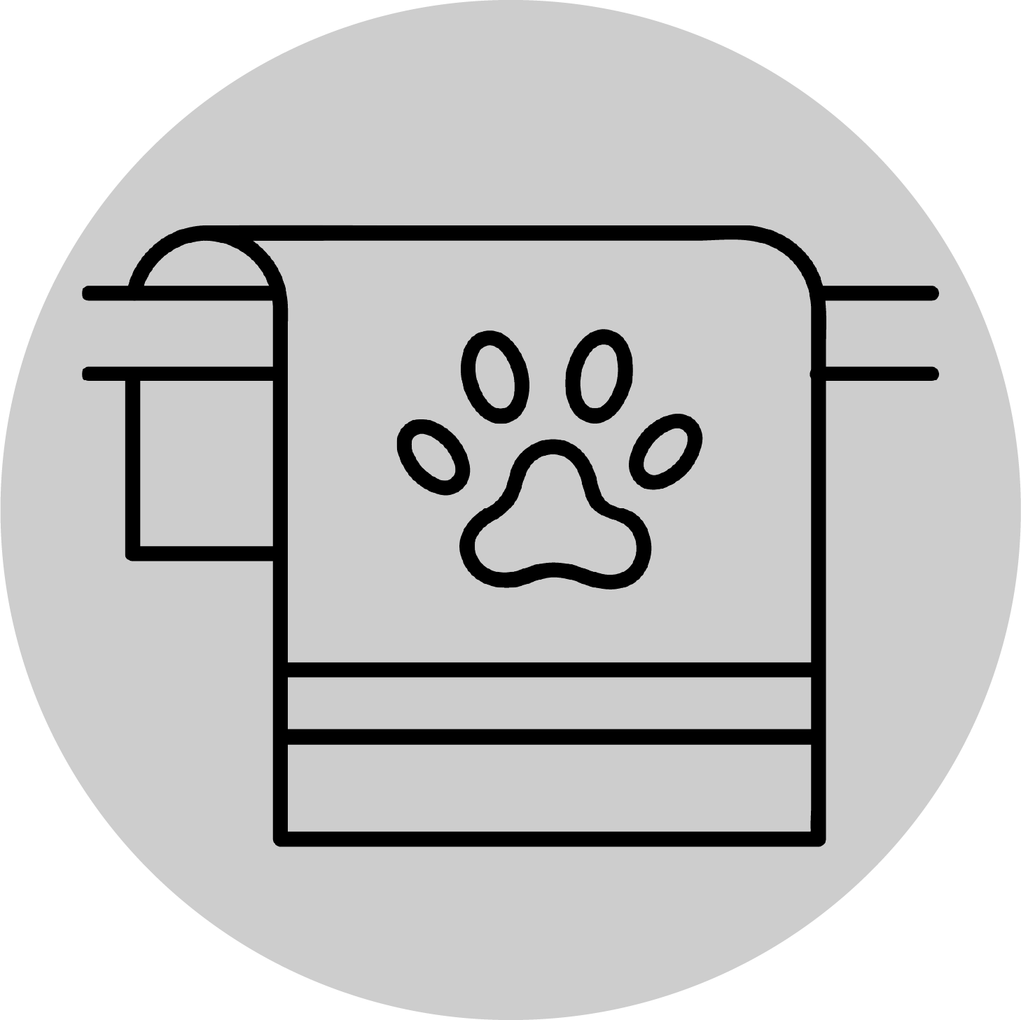 dog towel icon
